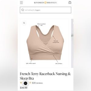 Kindred Bravely Soft French Terry Racerback Bra